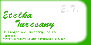 etelka turcsany business card